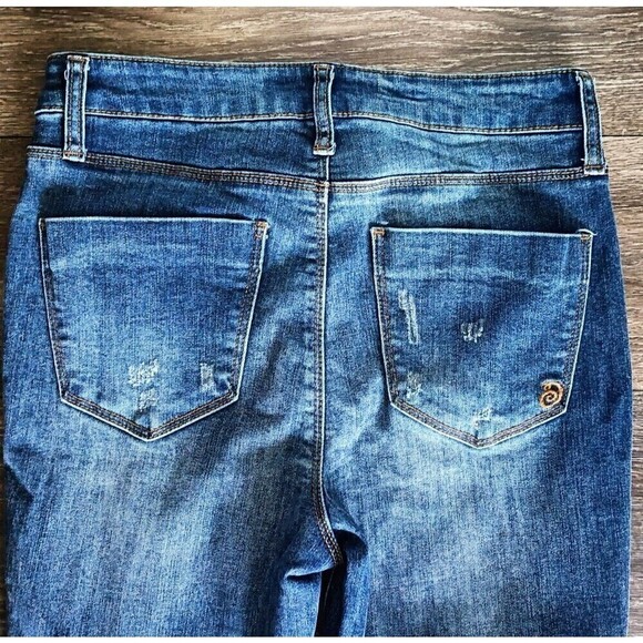 Indigo Rein Jeans Curvy Ankle Skinny  Juniors Size 27 Blue Button Fly High Waist - Picture 5 of 11